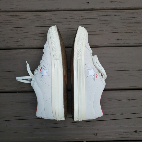 Converse X Hello Kitty Sanrio One Star Suede Leather Kawaii Cute Low Top Sneaker - Picture 3 of 9